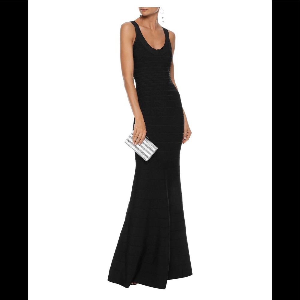 🔥 HERVÉ LÉGER Ellen fluted bandage gown